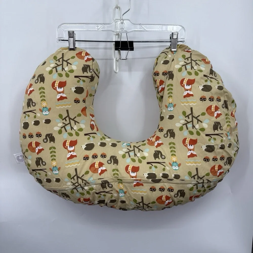 Baby Boppy Nursing pillow Spice Woodland Cover Plus Mint Flower Shower Cover